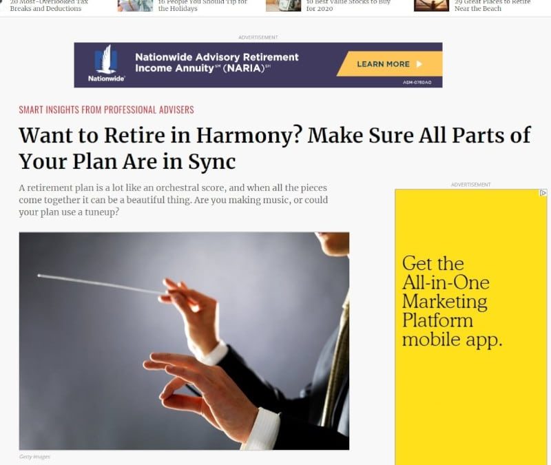 Want to Retire in Harmony? Make Sure All Parts of Your Plan Are in Sync